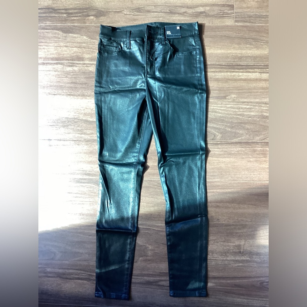 EXPRESS Coated Stretchy Skinny Jeans